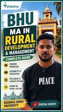 BHU MA in Rural Development & Management | Course, Fees, Career Scope | BHU MA 2026 #lcc #bhu