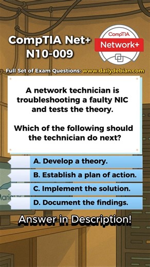 CompTIA Network+ (N10-009) Exam-Style Practice Question 2026