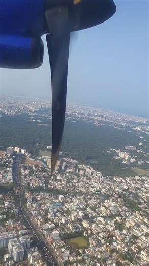 Chennai birds eye view from flight