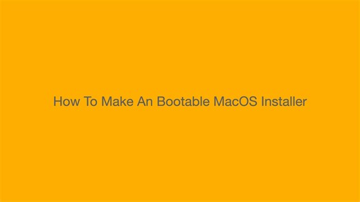 How To Make An Bootable MacOS Installer