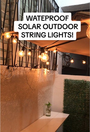 String outdoor bulb na waterproof at solar na! #decors #stringlights #outdoorbulb #lights #led #tiktokfinds #fyp #fyppppppppppppppppppppppp #christmas #christmasdecor #tiktok