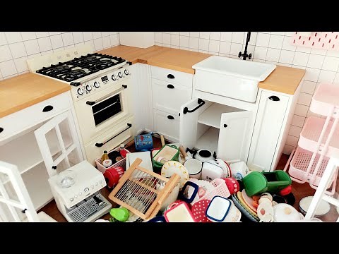 Miniature kitchen set toys 💙 small kitchen set 🩷 kitchen cooking toys setting