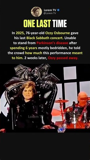 The Last Time Ozzy Took the Stage #shorts