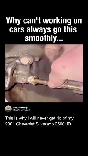 Why can't working on cars always go this smoothly...