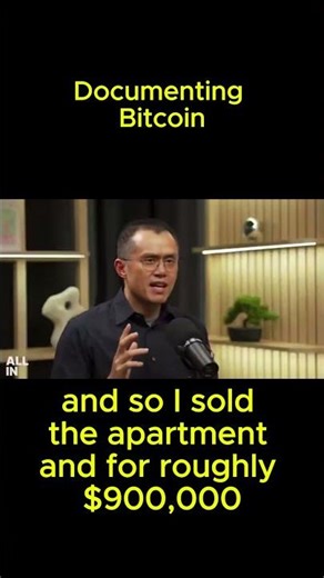 CZ sold his apartment for $900K and went all in as Bitcoin crashed from $800 to $400. #bitcoin