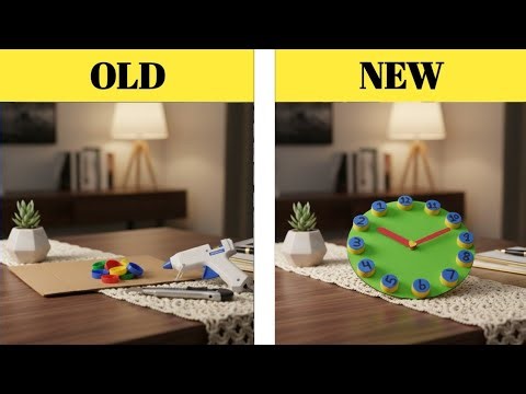 I Turned Bottle Caps & Cardboard into a Stunning Wall Clock | Old to New DIY