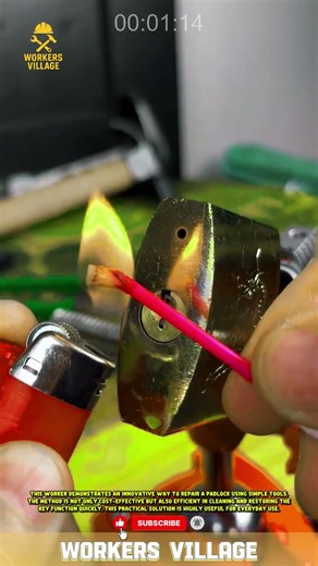 Simple Padlock Repair Innovation #workersvillage #tools #diy #skilledworker