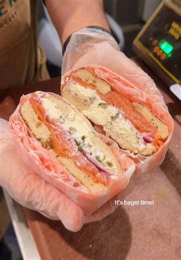 Our Deli counter is open daily from 7am to 8pm 😏🥯 #london