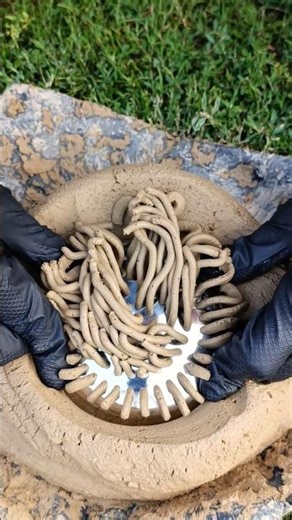 Oddly Satisfying Clay Pressing #satisfying #clay #asmr