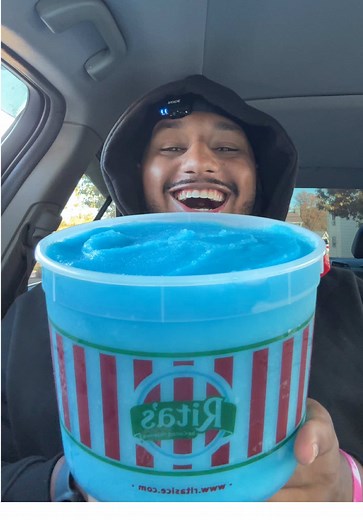 First Time Trying Rita’s Italian Blue Raspberry Ice