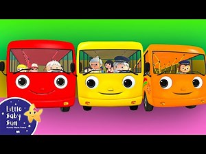 Color Bus + Wheels on the bus | 3D Vehicles | 🚌Wheels on the BUS Songs! 🚌 Nursery Rhymes for Kids