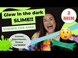 GLOW in the DARK SLIME!! Science experiments for kids!
