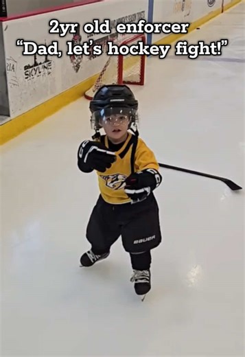 2-Year-Old Toddler Shows Off Ice Hockey Skills