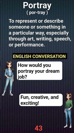 English Vocabulary Portray l Meaning of Portray #englishvocabulary #learnenglish #englishcoach20