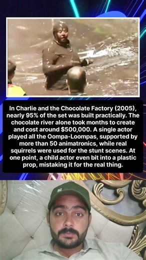 During the Filming of Charlie and the Chocolate Factory (2005), 95% set was built practically