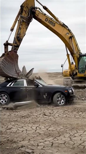 Excavator vs Rolls-Royce The Result Will Shock You #caredit #crushing