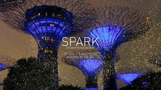 🌟 In celebration of SG60, SPARK lights up Gardens by the Bay from now till Aug 3! After illuminating cities around the world, this immersive installation by Dutch artist Daan Roosegaarde makes its Southeast Asian debut at Supertree Grove Lawn. Step into a reimagination of fireworks, inspired by the fleeting beauty of fireflies. SPARK is jointly organised with IMBA, in collaboration with the Embassy of the Kingdom of the Netherlands in Singapore, to mark 60 years of diplomatic ties between Singa