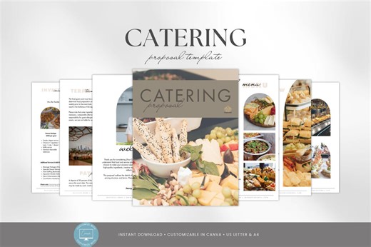 Catering Proposal Template, Editable Catering Business Proposal Form, Catering Proposal Document, Food Service Proposal, Canva Editable - Etsy