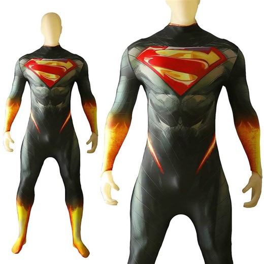 Absolute Clark Kent Jumpsuit Cosplay Costume for Adults Kids Hallowcos #absolutesuperman