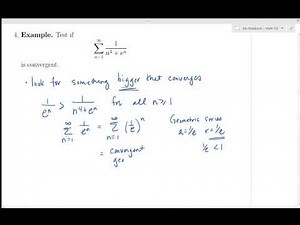 SFU MATH152 11.4 The comparison Test (main lecture)