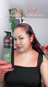Color Wine Red using Hair Dye Shampoo. #hairdyeshampoo #redhaircolor | Jhenna Cariñosa