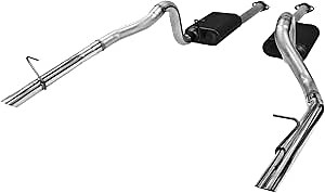 Flowmaster 817213 American Thunder Cat-Back Exhaust Kit 2.5 Inch Stainless Steel Polished 304 Stainless Steel Tips Compatible with 1987-1993 Ford Mustang LX 5.0 and 1986 Mustang GT