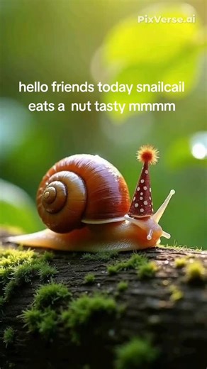 snail cail eat nut