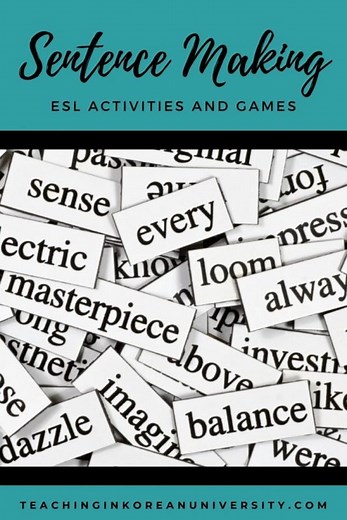 ESL Sentence Structure Activities & Games | Sentence Making Ideas