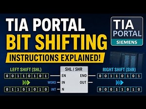 Part: 2.8 Siemens TIA Portal Bit Shift Tutorial for Beginners | SHL & SHR Instruction #plc