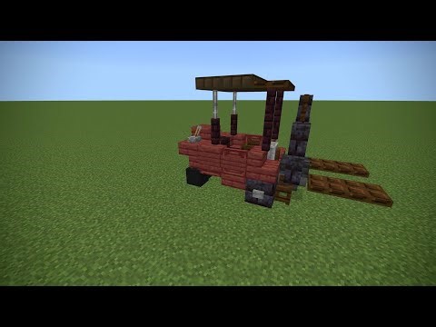Minecraft Vehicle Tutorial - Forklift 🚧 《Easy & Simple!》