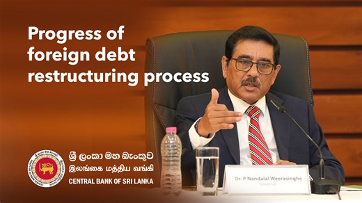 Progress of foreign debt restructuring process | Central Bank of Sri Lanka | Facebook
