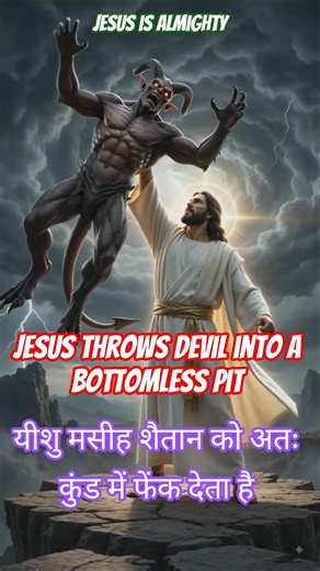 Jesus is Almighty 🤍💯✝️🙏 victory of good over evil | #Jesus #almighty #christian #jesusvsdevil #fight