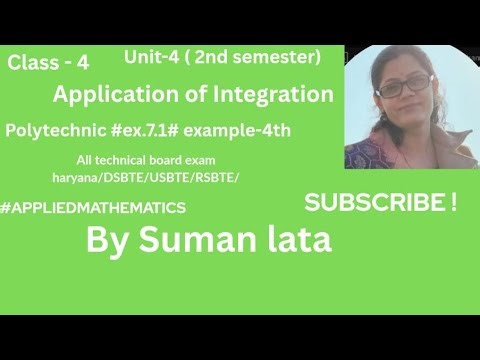 Application of Integration/polytechnic/example-4th/appliedmathematics/2nd semester/important/ exam