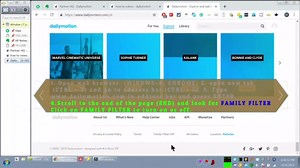 How to  change Family Filter option in Dailymotion