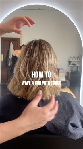 How to wave a bob #hairtutorial #beachwaves #curling #waves #hairvideo