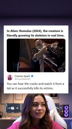 Alien Romulus 2024 Horror Detail Creature Grows Its Skeleton and Tail in Real Time