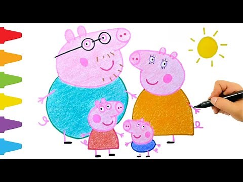 How to Draw Peppa Pig Family Easy Step by Step