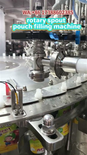 Automatic spout pouch packing machine pouch filling capping machine #machine #pouchfillingmachine