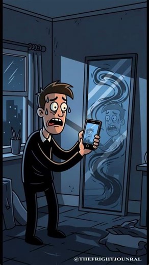 The Man in The Reflection #horrorreels #truestory #unexplained #darkmystery #horrorshorts