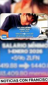 Claudia Sheinbaum anuncia aumento del salario mínimo para 2026 | Noticias con Zea | Shorts