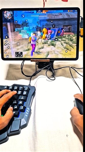 free fire video keyboard and mouse🖥🖱 with redmi pad pro 2 5g #mixpro #geekgamer #ggmousepro2 #shorts