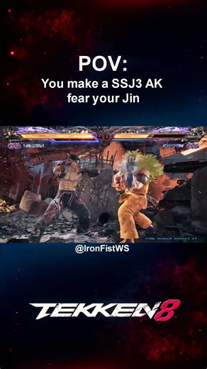 My Jin makes SSJ3 Armor King fear him 😈 Tekken 8