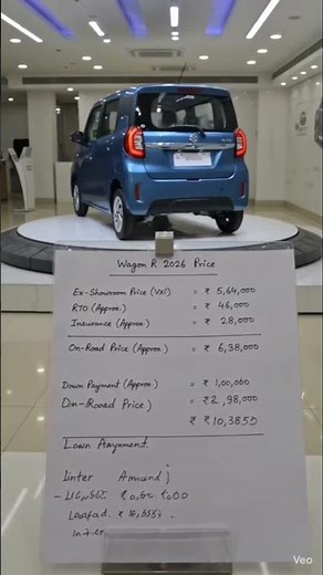 New wagon r 2026 model price, wagon r vxi price, on road price #wagonr 🔥