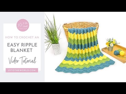 How to Crochet a Ripple Blanket Step by Step | Easy Wavy Blanket