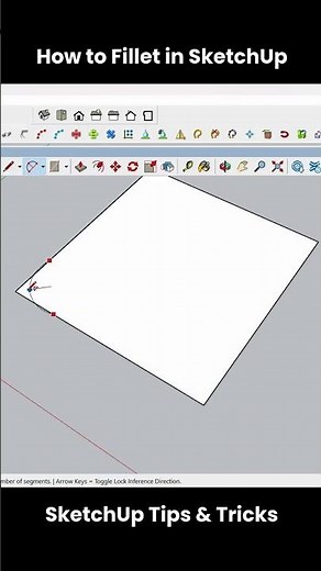 How to Fillet in SketchUp | Tips and Tricks for Smooth Edges #sketchup #shorts
