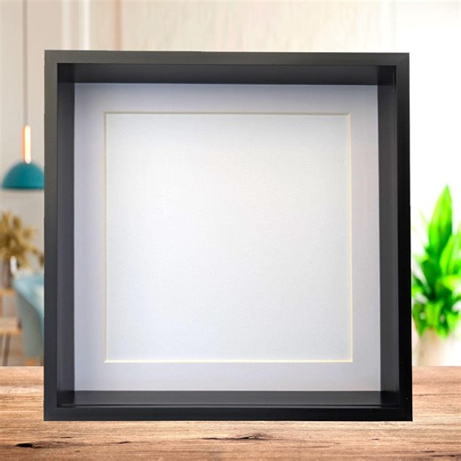 12x12 Black 3d Deep Box Photo Frame: Shadow Box Display - Etsy