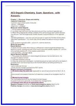 ACS Organic Chemistry Exam Questions with Answersn 636x882
