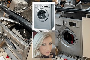 Scots mum stunned after washing machine 'EXPLODES' scattering debris across room