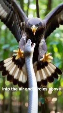Eagle Stops Snake from Eating Baby Rabbit! 🦅🐍#eaglesavesrabbit #snakeattack #wildlifeshort