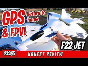 HUBSAN F22 RC JET with FPV and GPS return to home! Honest Review & Flights